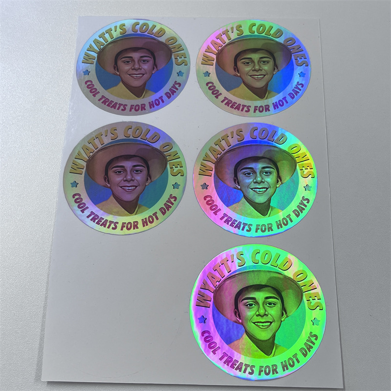 Silver Holographic Vial Labels for Injection Packaging