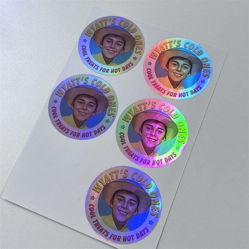 Silver Holographic Vial Labels for Injection Packaging