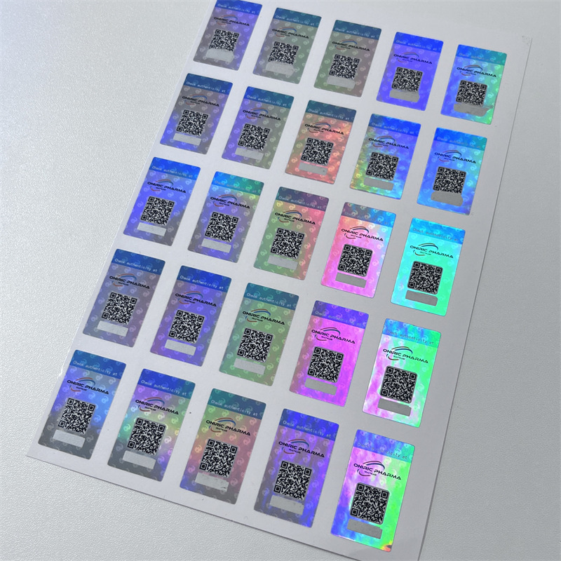 Laser silver self-adhesive label + Guagua silver anti-counterfeiting label
