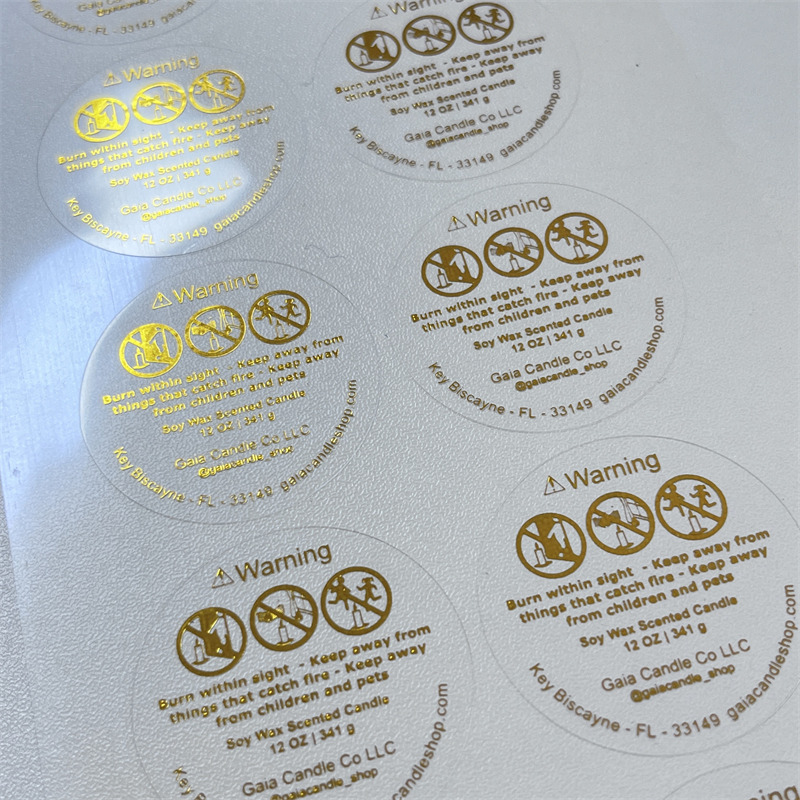 Transparent self-adhesive label