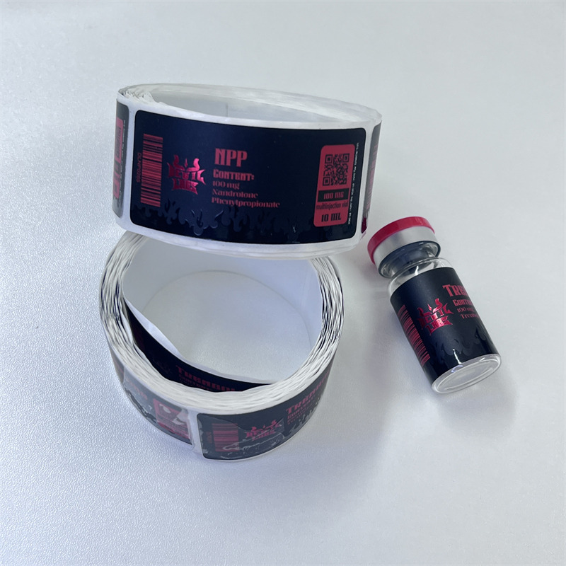 Hot stamping red gold + UV self-adhesive