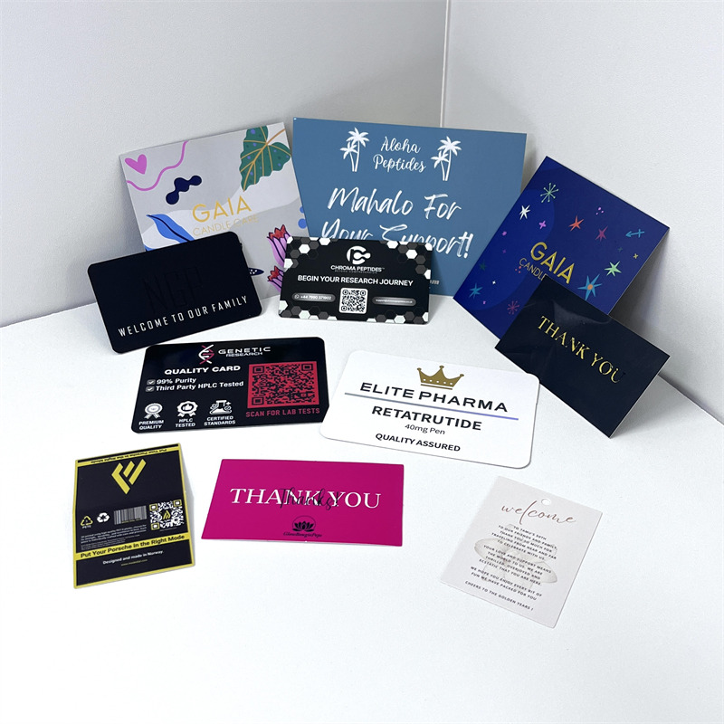 Thank you card, business card, card